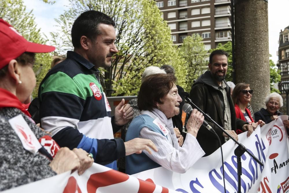 Protesta de pensionistas en Gijón