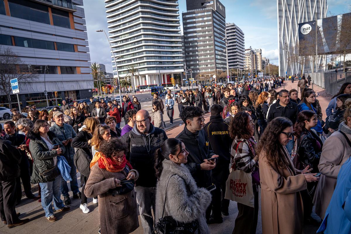 Momentos previos al inicio de la alfombra roja de los Goya