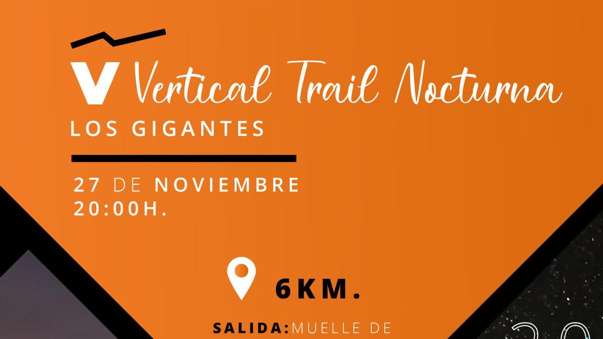 Cerca de 100 atletas se han inscrito ya para participar en la V Edición de la Trail Vertical Nocturna Los Gigantes
