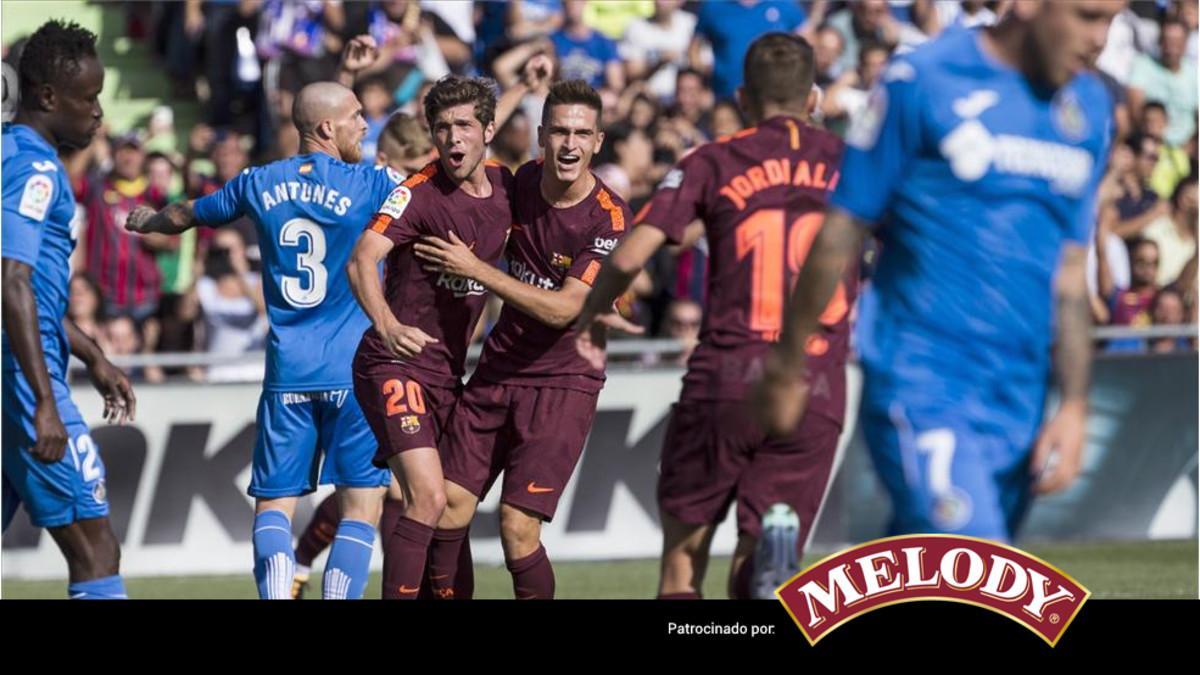 El Barcelona se impuso al Getafe gracias a dos goles de Denis Suárez y Paulinho