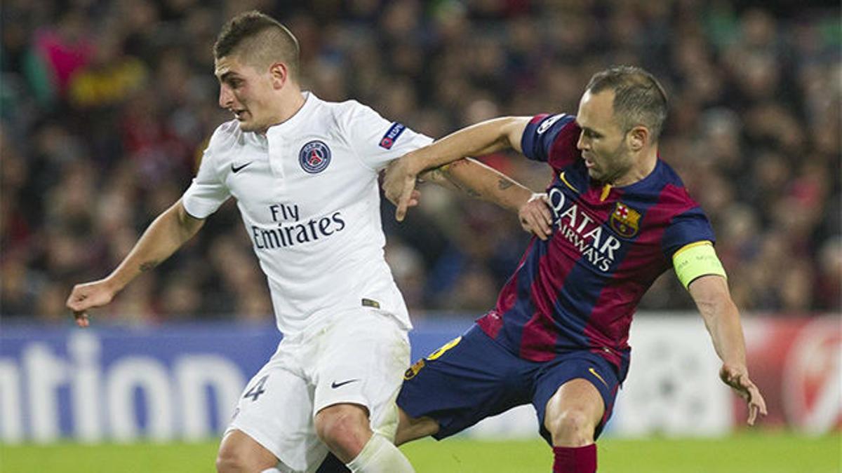 El día que Marco Verratti se presentó en el Camp Nou