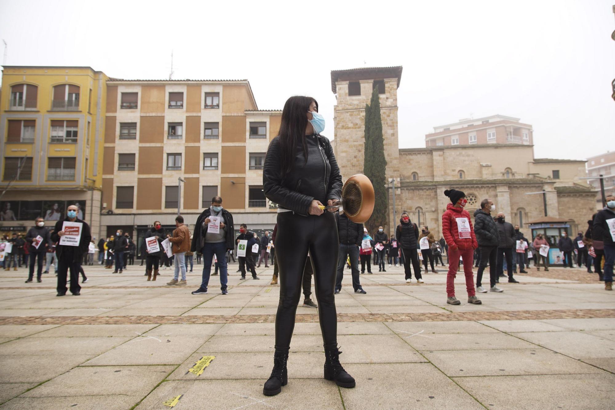 GALERÍA | La concentración de la hostelería en Zamora, en imágenes.