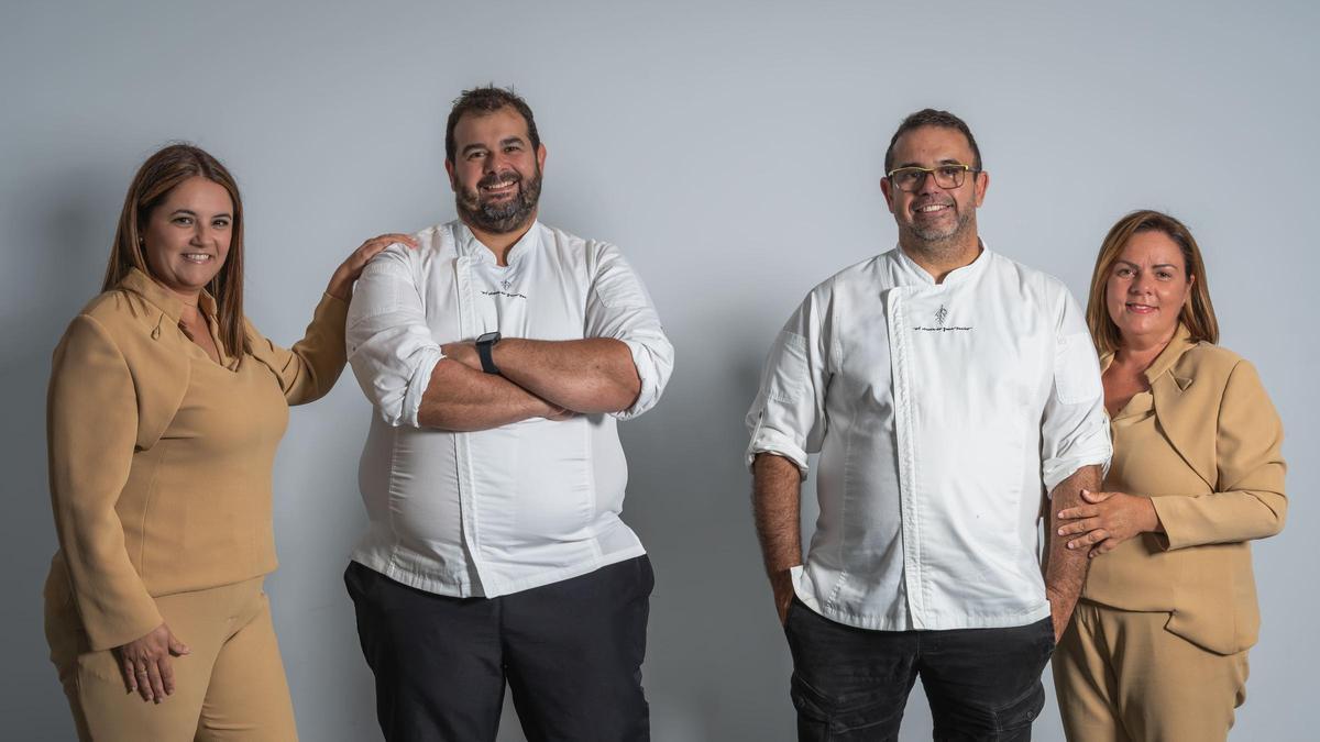 Raquel Navarro; Jonathan Padrón; Juan Carlos Padrón y María José Plasencia.