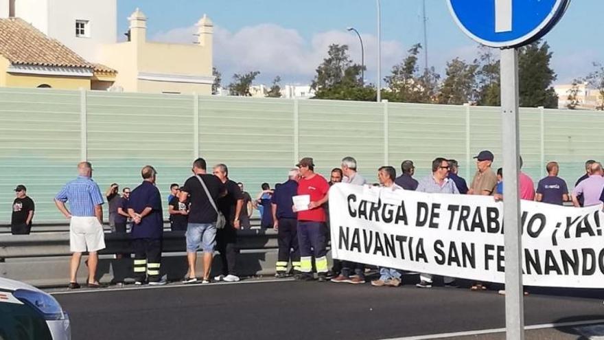 Imagen de una protesta de la semana pasada en Navantia.