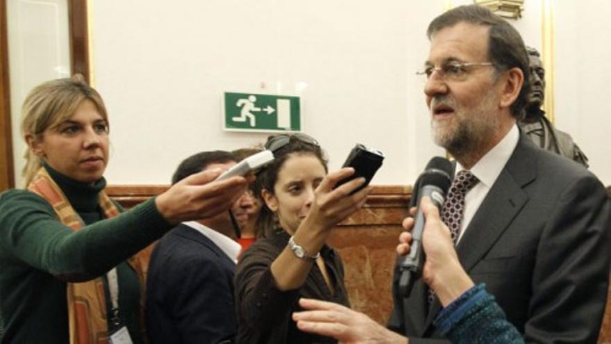 Rajoy se marcha del Congreso sin valorar la huelga general