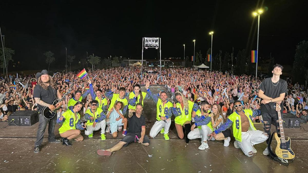 La Misión, tras su actuación en Mairena del Aljarafe (Sevilla) durante la Fiesta del Orgullo LGTBI 2023