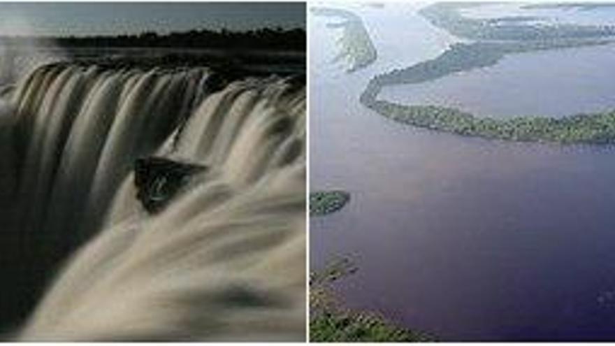 Las cataratas de Iguazú y la cuenca del Amazonas, entre las siete maravillas de la naturaleza.