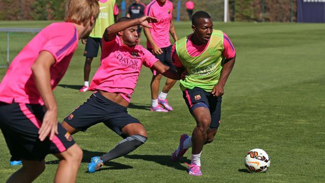 Las imágenes del entreno del Barça