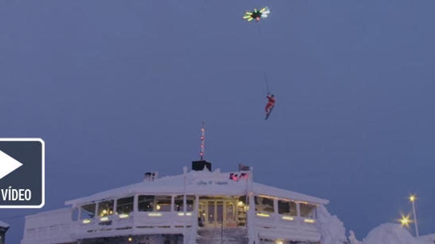Snowboard colgado de un dron, la última locura en la nieve