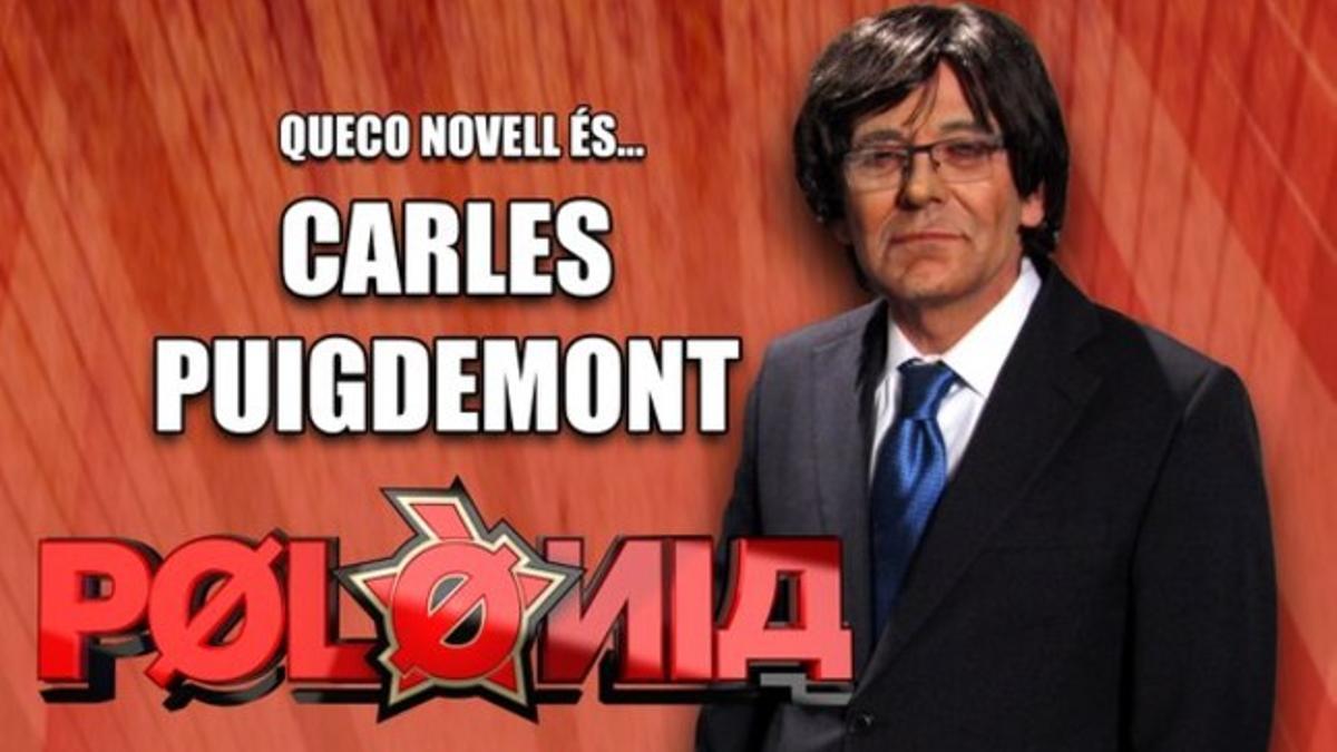 Queco Novell, caracterizado como Puigdemont para 'Polònia'