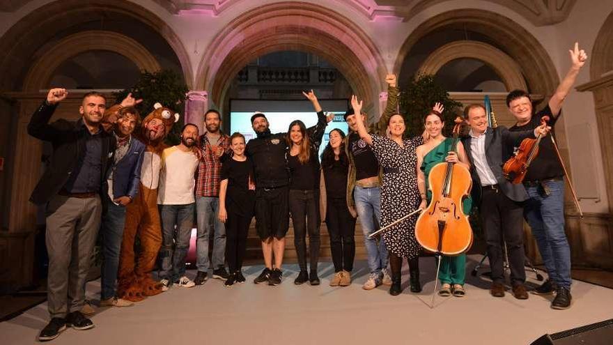 Músicos participantes en la actuación que tuvo lugar ayer en el Palacio Provincial. // Gustavo Santos