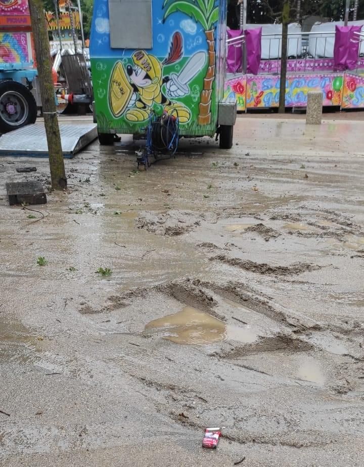 Arena compactada de la Praza da Feira en A Estrada