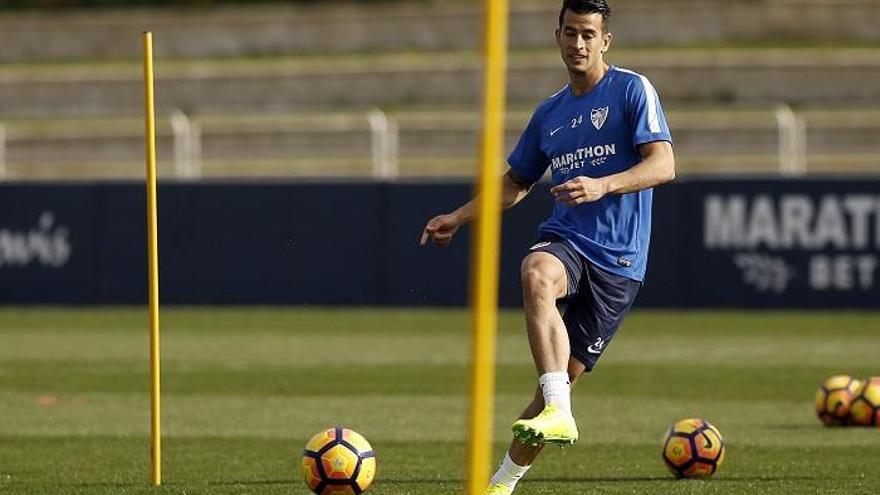 Luis Hernández, en un entrenamiento