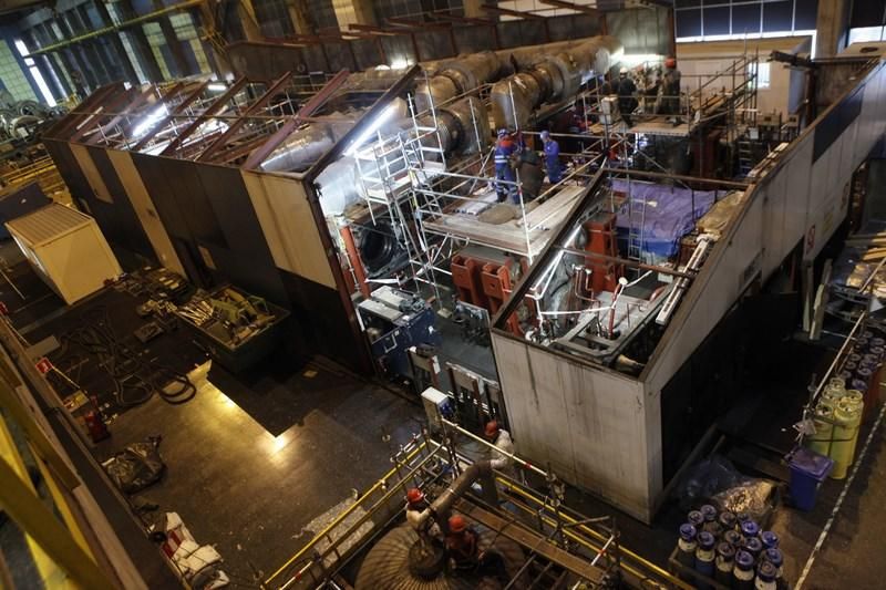 Obras de mantenimiento en la térmica de Aboño