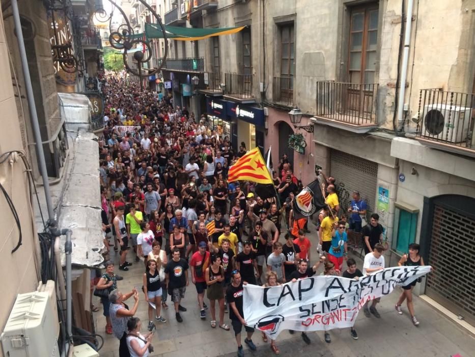 Manifestació contra l'agressió feixista a Manresa