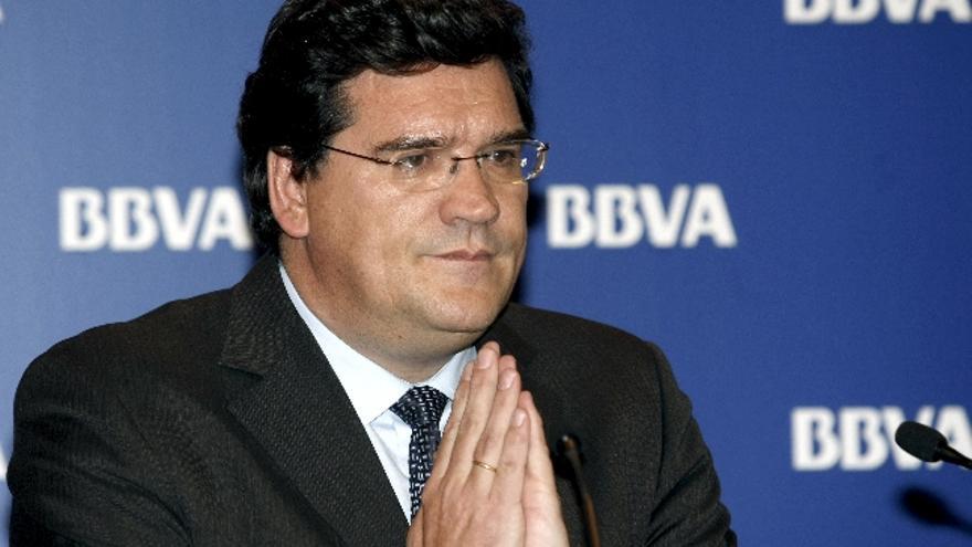 El economista jefe de BBVA y director de su Servicio de Estudios, José Luís Escrivá, durante la presentacion de la nueva edición de la publicación &quot;Situación España&quot;, que analiza la evolución y perspectivas de la economía española.