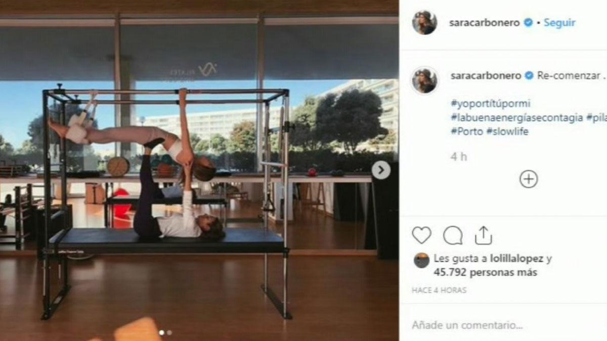 Sara Carbonero vuelve a practicar Pilates.