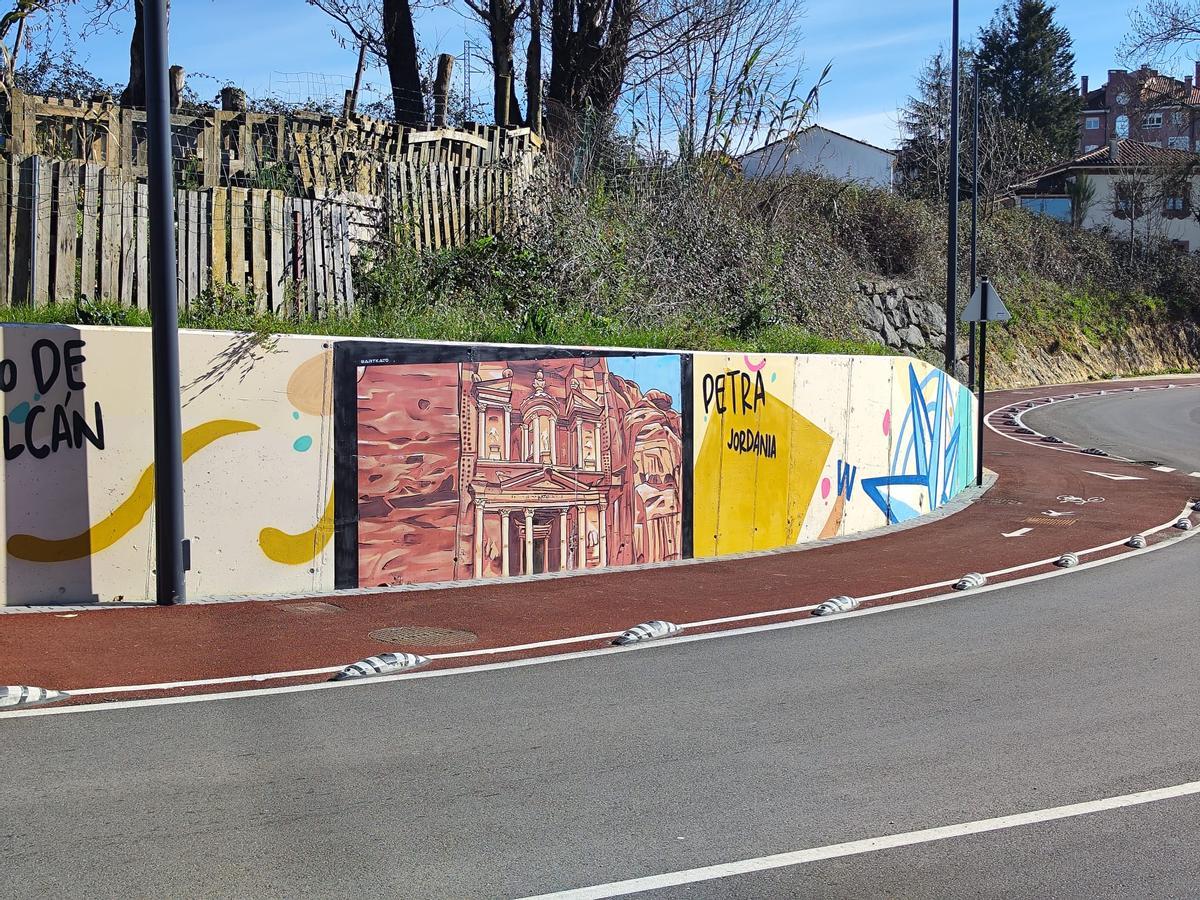 Así es el grafiti más internacional de Siero