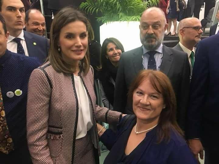 Sonia en una de las veces que ha concidido con la reina Letizia