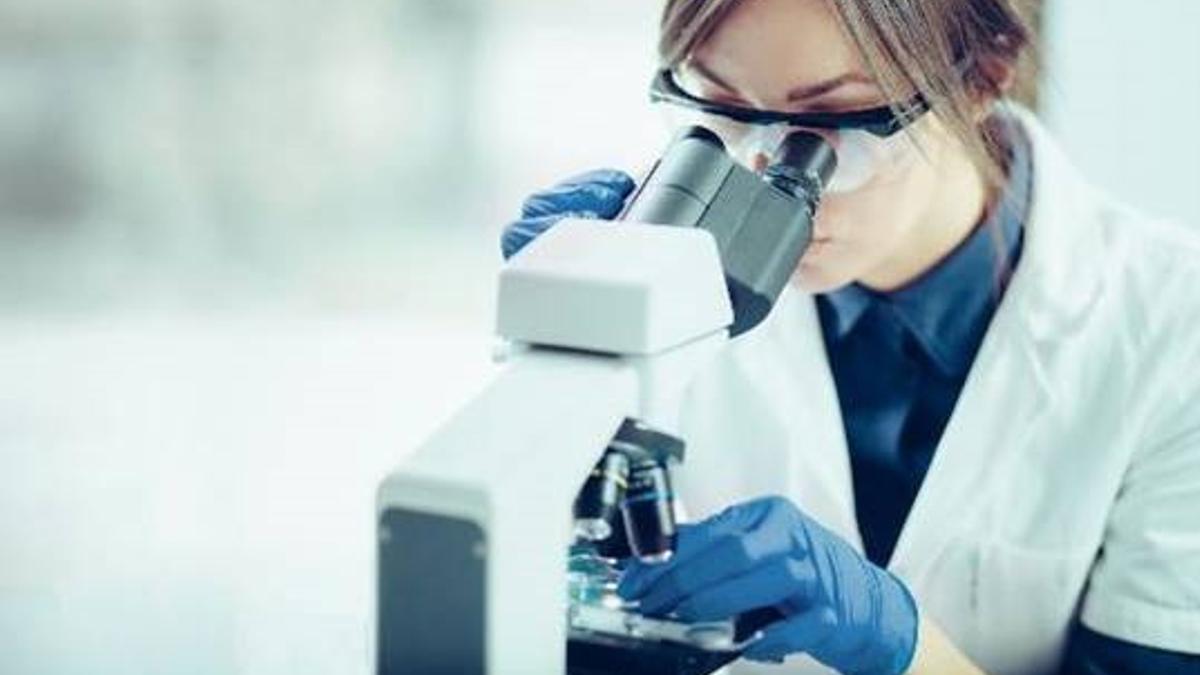Una investigadora en el laboratorio.