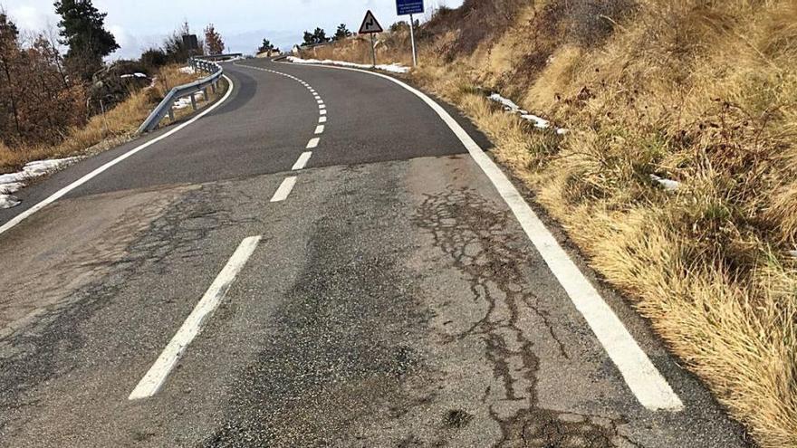 El punt de la carretera entre Martinet i Lles de Cerdanya on s&#039;iniciarà la renovació