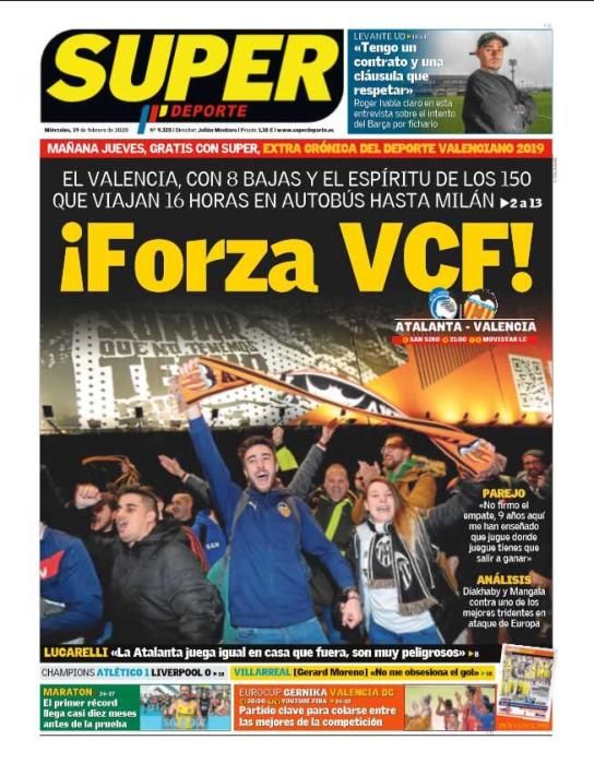 Portada SUPERDEPORTE miércoles 19 febrero 2020