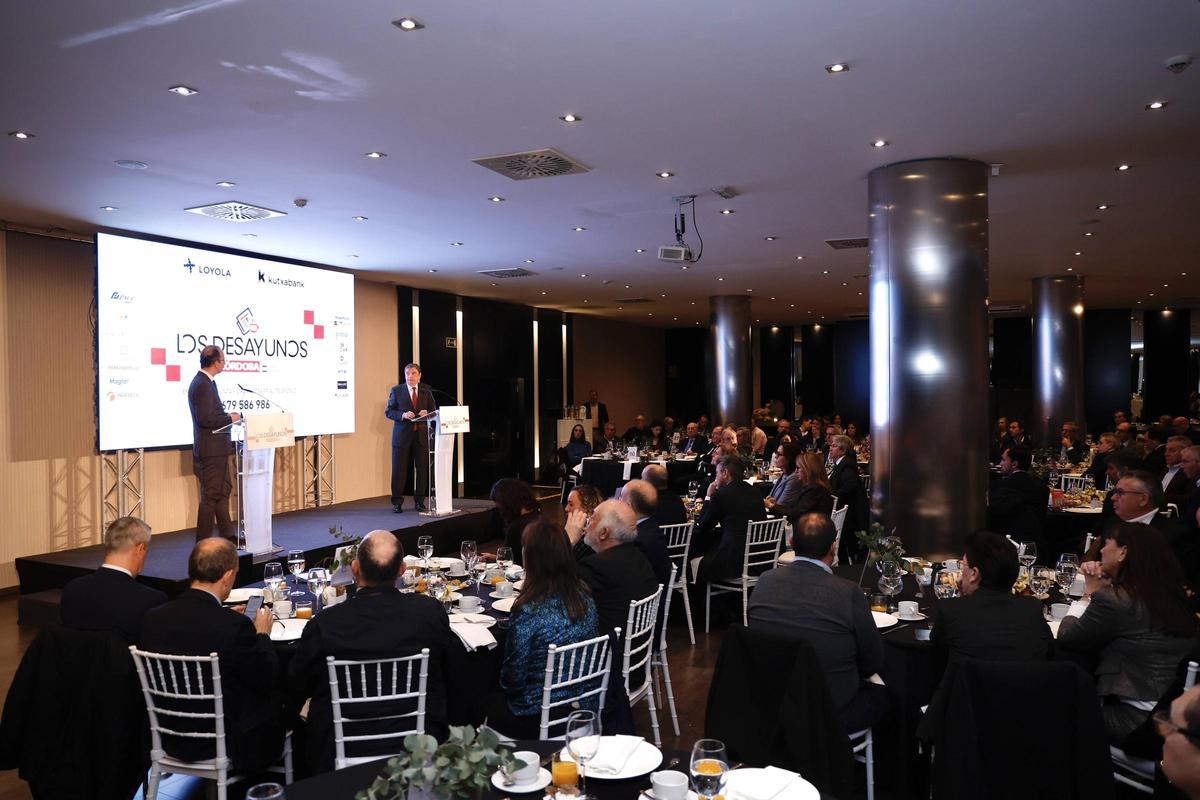 El ministro Luis Planas, este lunes durante Los desayunos de CÓRDOBA.