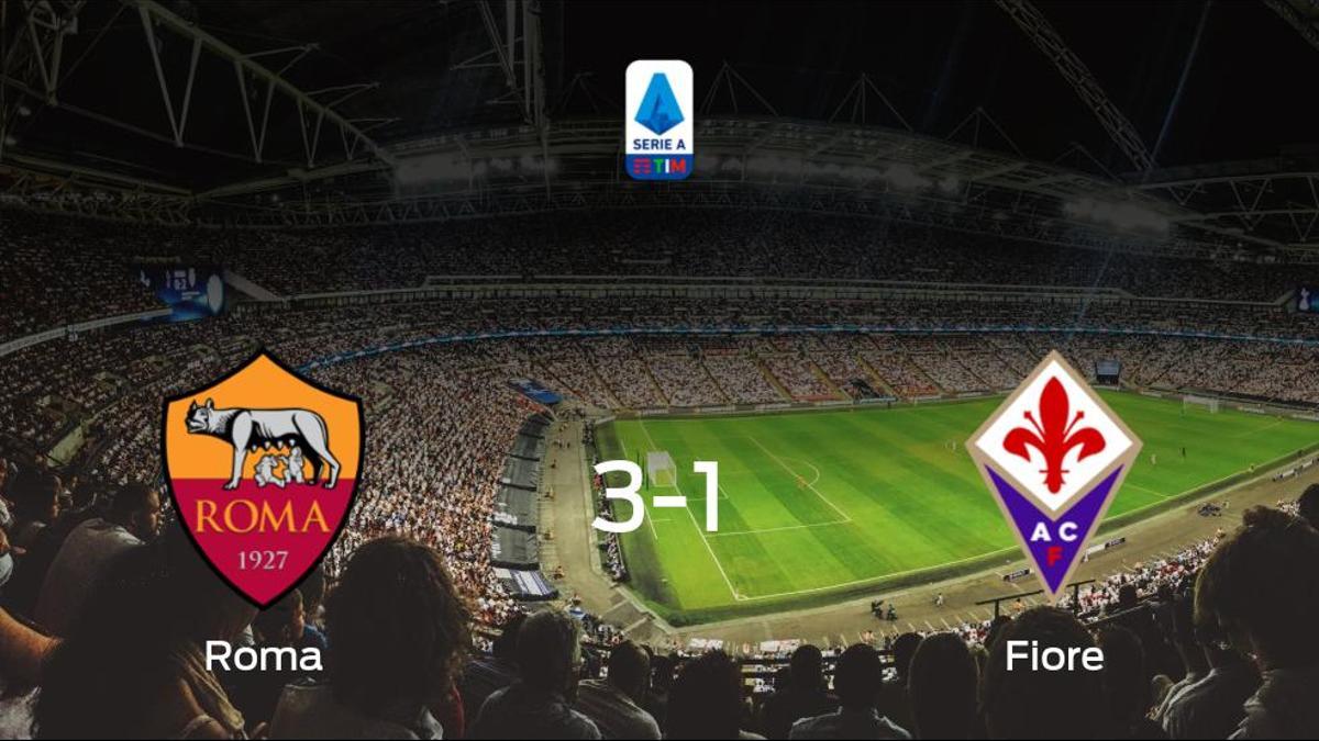 3-1: La AS Roma se impone a la Fiorentina en casa