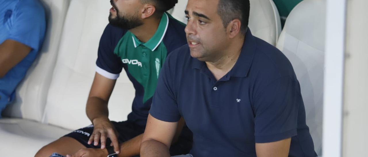 Germán Crespo, durante el encuentro ante el Villarreal B en El Arcángel.