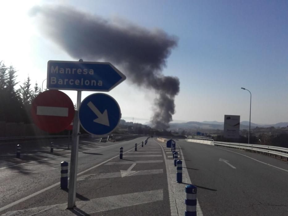 Talls de trànsit a la C-16, a Berga