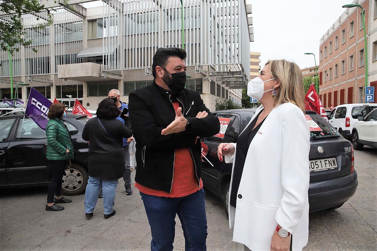 Caravana sindical para exigir al Gobierno que cumpla con sus compromisos