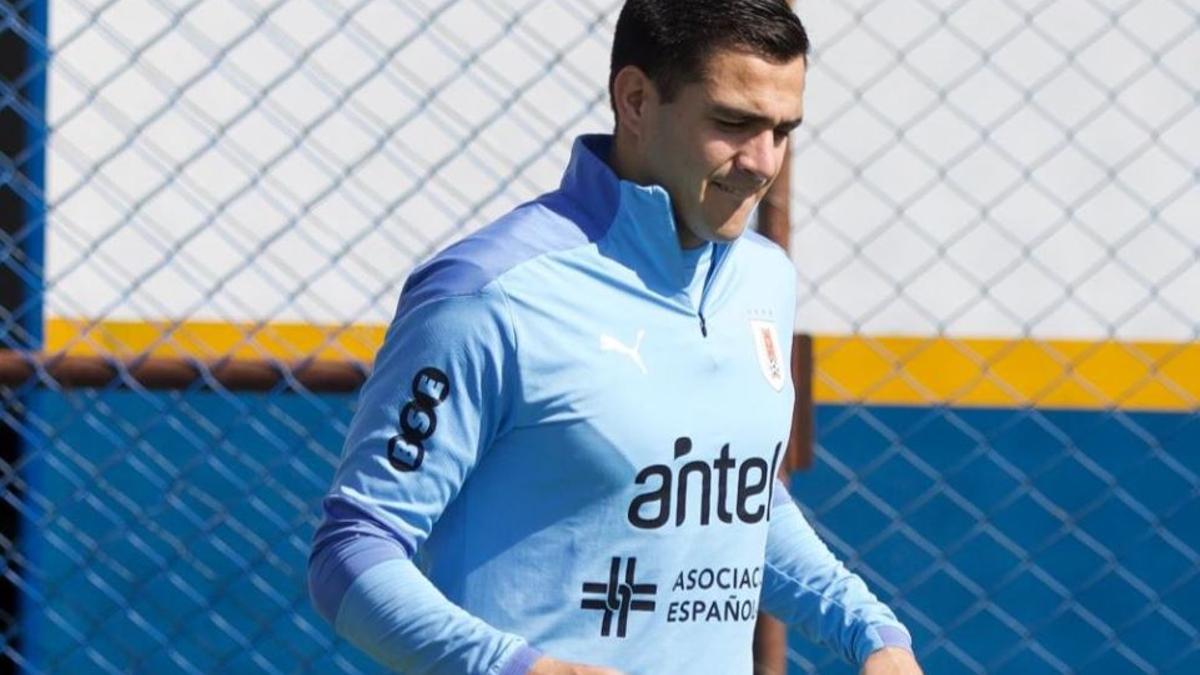 Maxi, con la camiseta de la selección