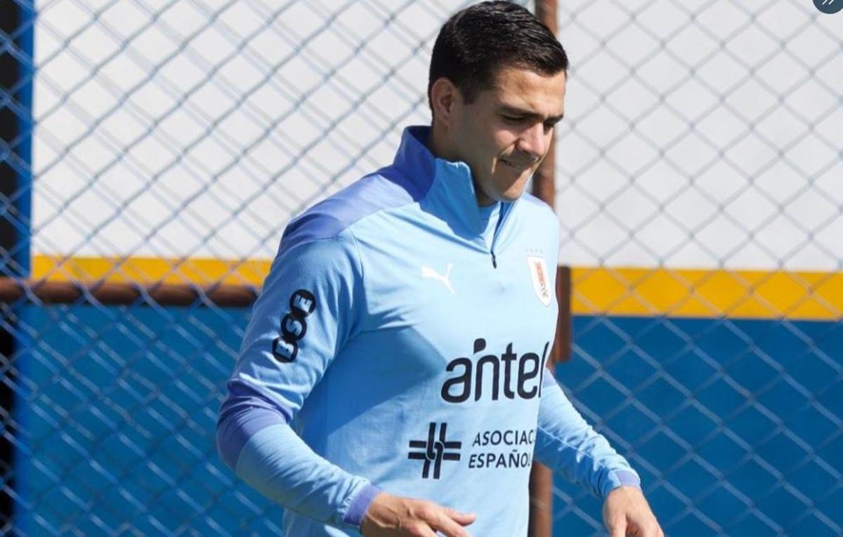 Maxi, con la camiseta de la selección