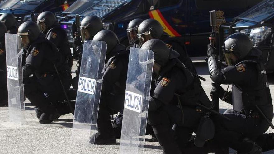 Imatge d&#039;antidisturbis de la Policia Naciona.