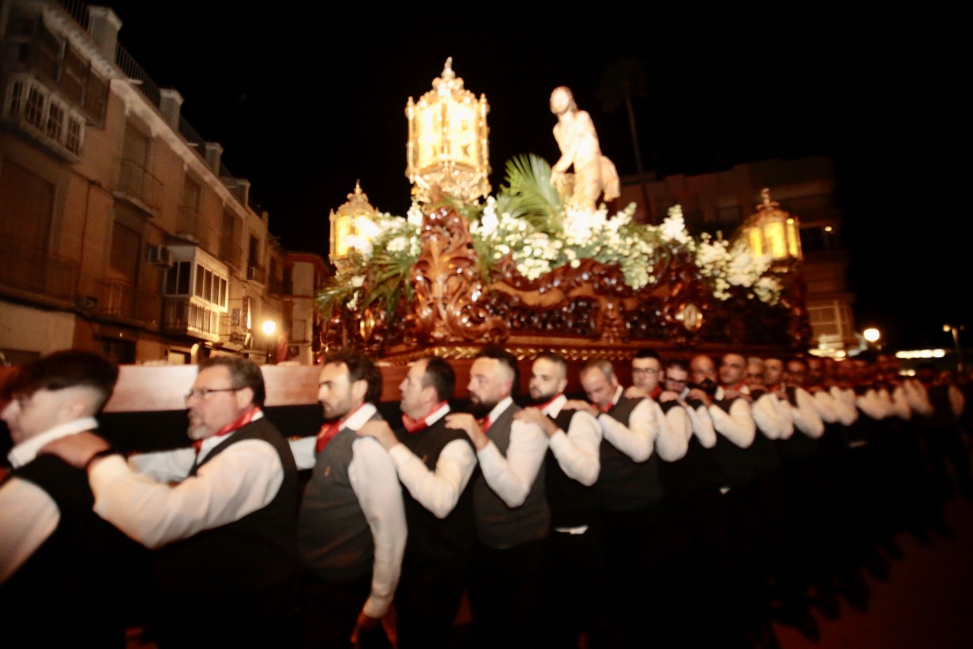 Imágenes del encuentro de las tres imágenes de la Archicofradía del Cristo de la Sangre de Lorca