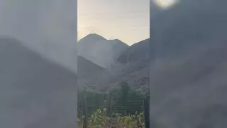 Una quema de residuos desata la alarma en el barranco de Sardina, en Santa Lucía