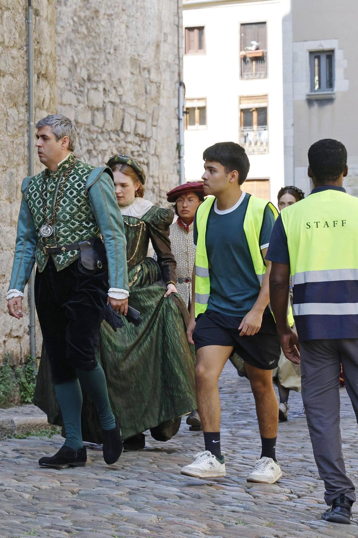 Les imatges d'un nova jornada del rodatge d''Enredados' a Girona Les imatges d'un nova jornada del rodatge d''Enredados' a Girona