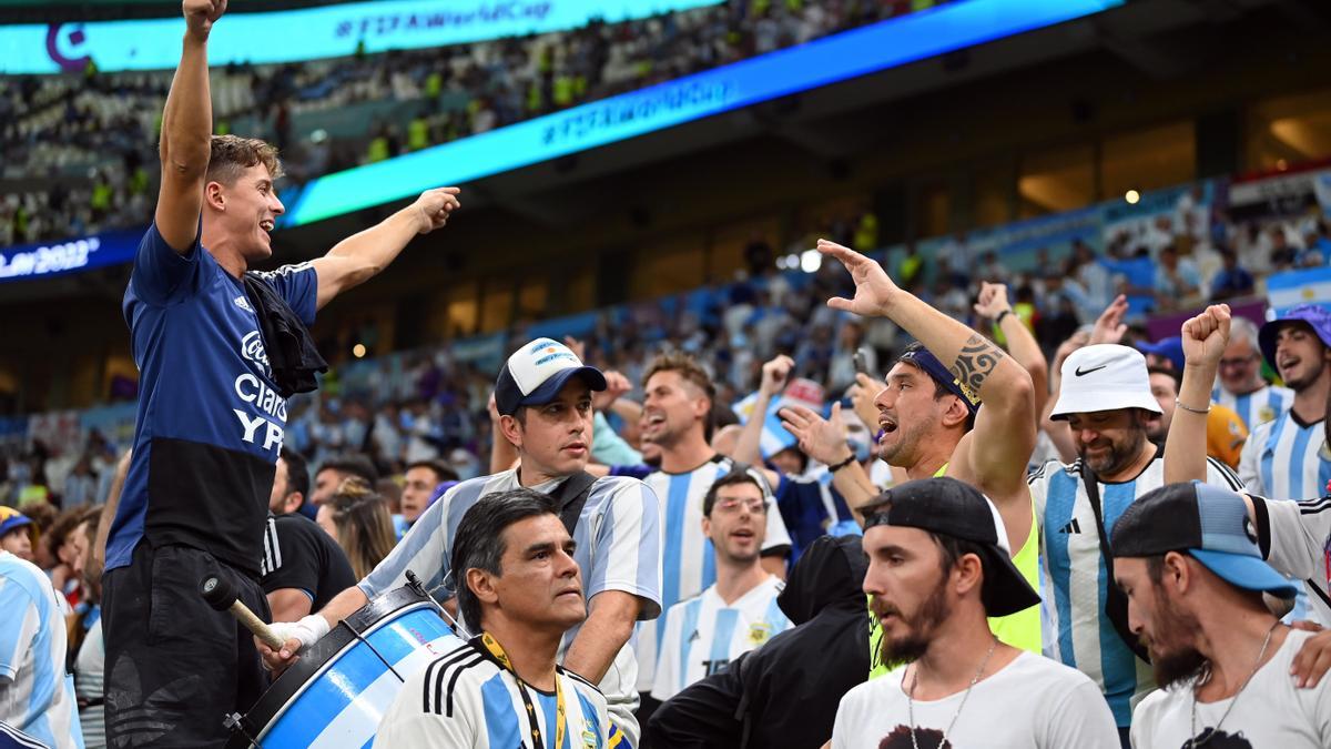 Amplia mayoría de aficionados argentinos en Lusail