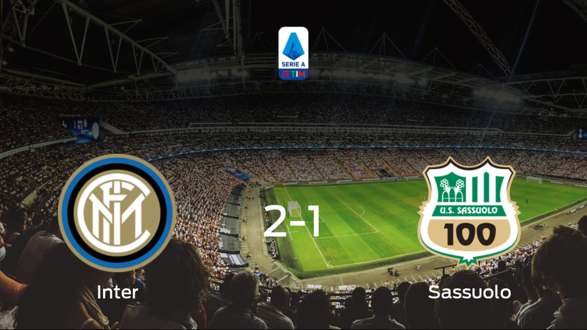 El Inter se hace fuerte en casa y vence al Sassuolo (2-1)