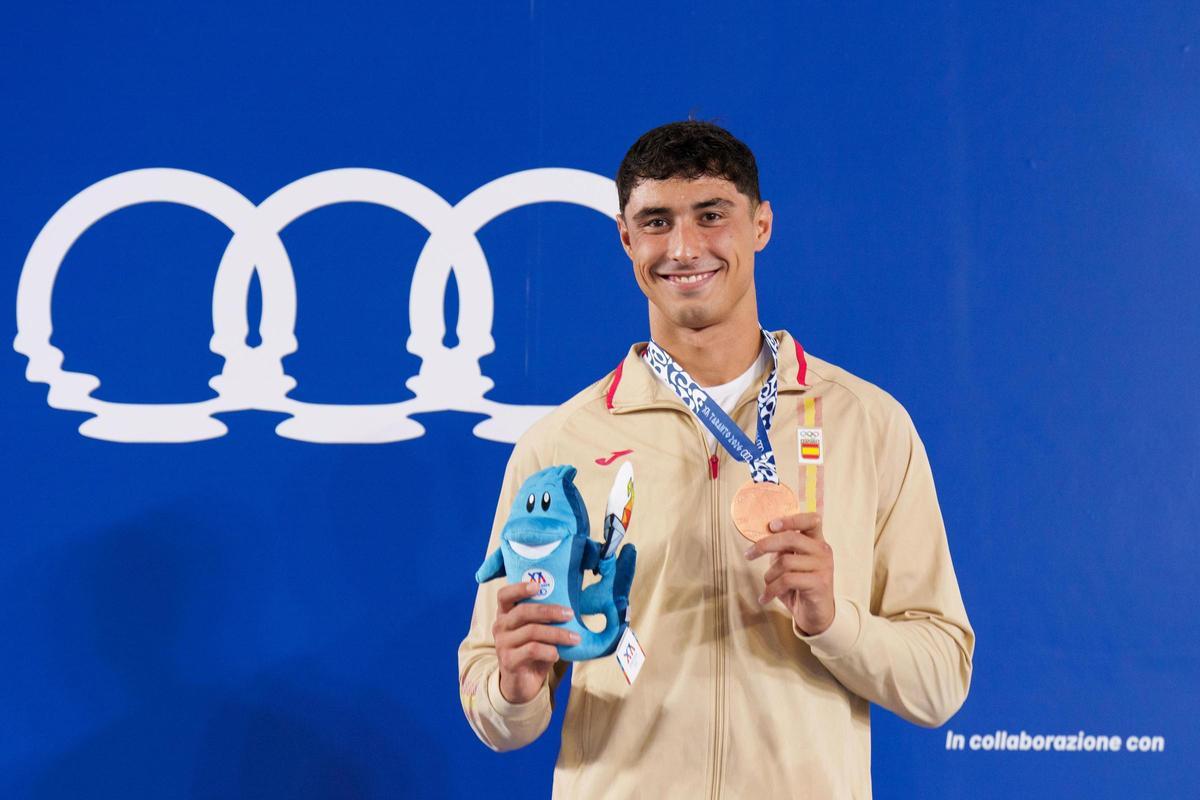 Joaquín Pardo, bronce en los 100 braza.