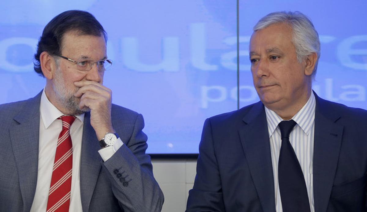 Rajoy y Arenas en el Comité Ejecutivo.
