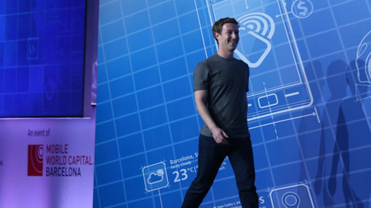 Mark Zuckerberg, en el Mobile World Congress, este lunes.