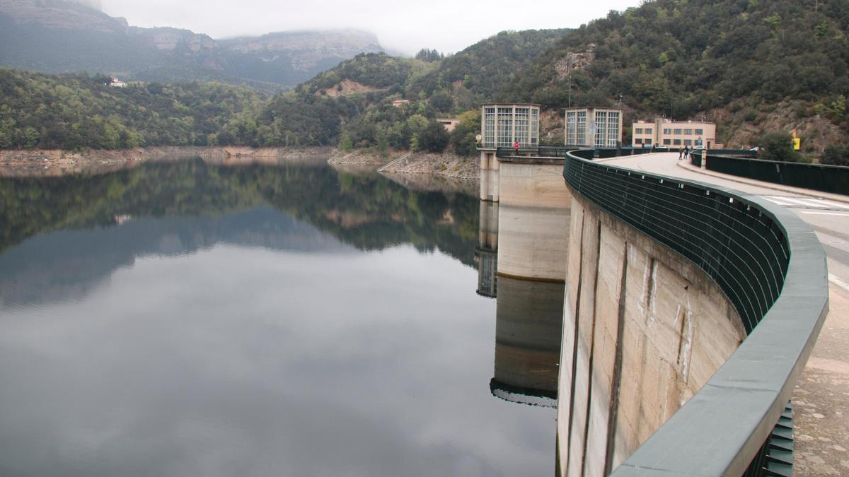 La presa del pantà de Sau, el 25 de desembre