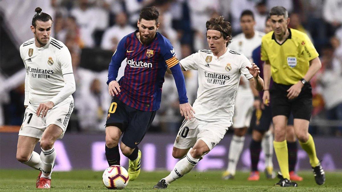 Messi fue protagonista en el último Clásico en el Bernabéu