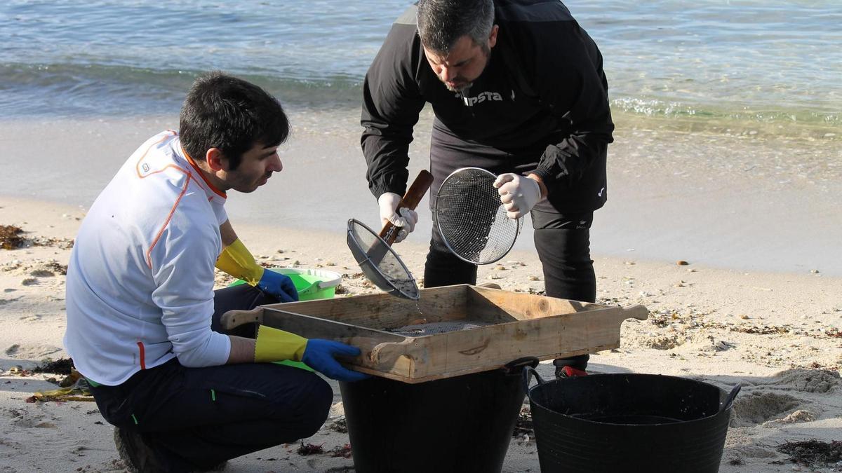 Voluntarios 'luchan' contra la marea de plástico.