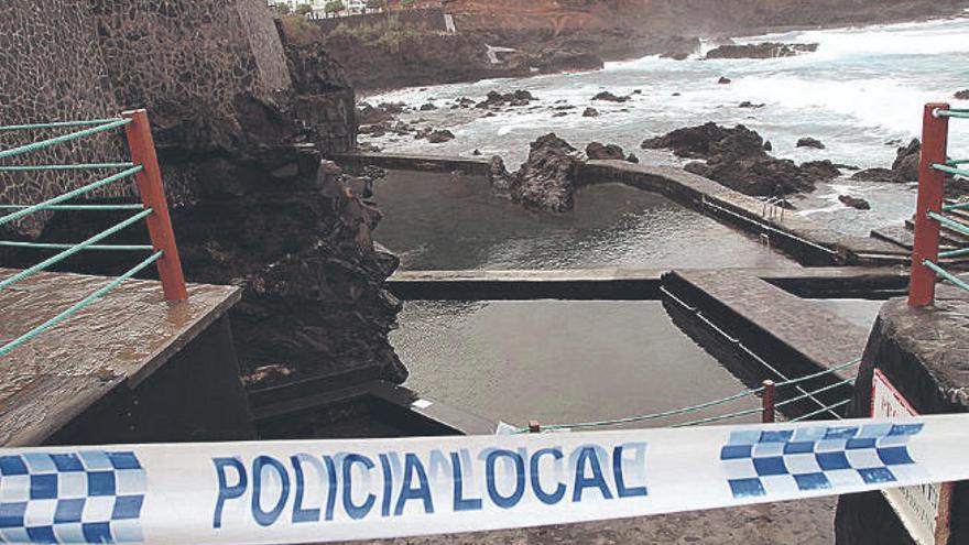 Cierre de las piscinas de La Fajana, en Barlovento.