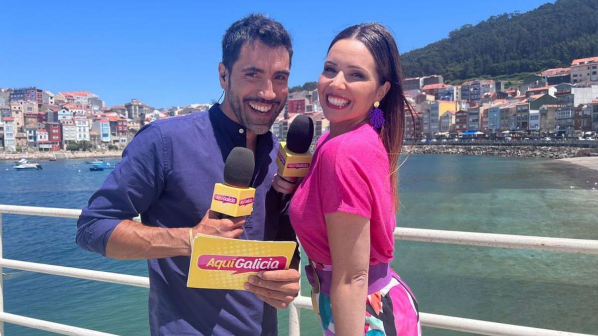Rafa Durán e Lucía Rodríguez, presentadores de ‘Aquí Galicia’.  | // TVG