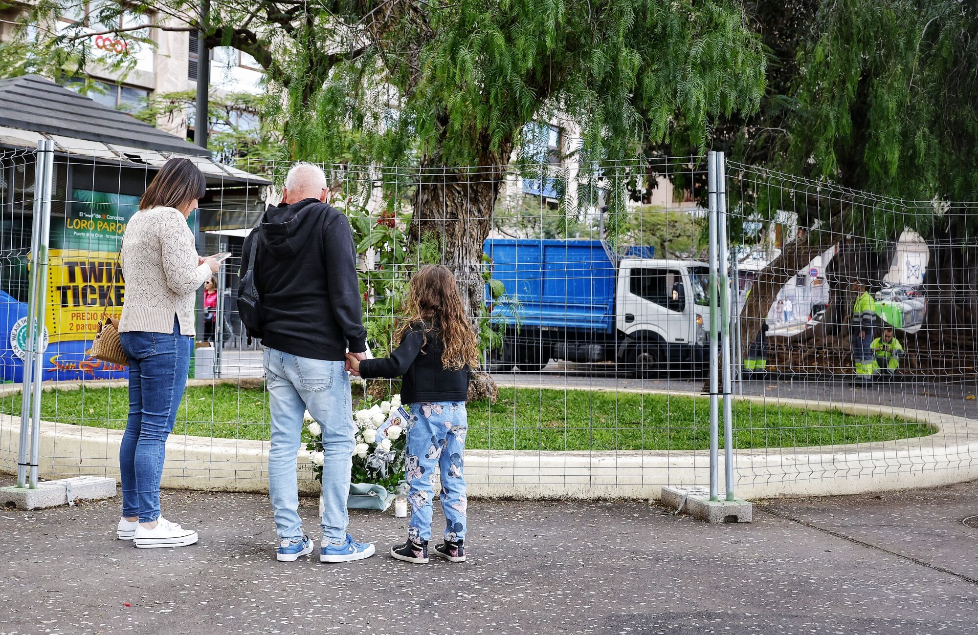 Flores en Santa Cruz de Tenerife donde murió el joven grancanario en la madrugada del Martes de Carnaval