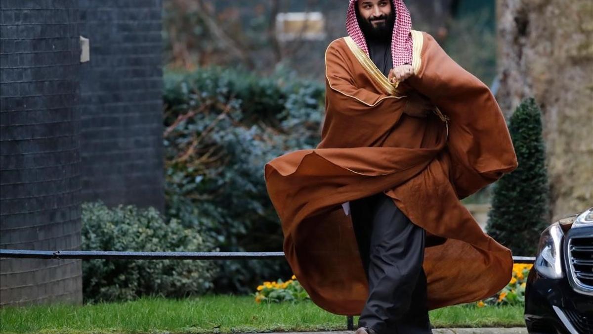 El príncipe Mohamed bin Salmán, en su visita oficial a Londres de principios de marzo.