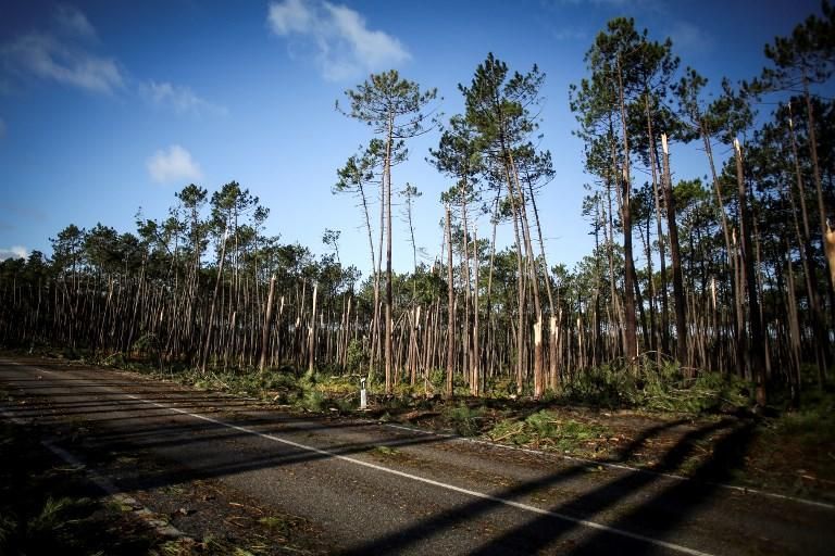 Paso del ciclón Leslie por Portugal